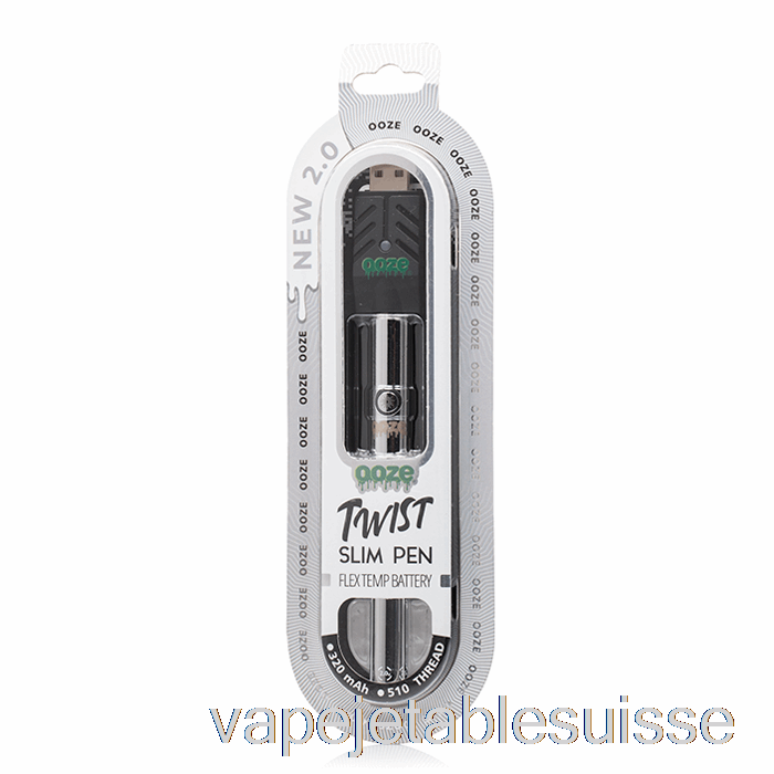 Vape Suisse Ooze Slim Twist Pen 2.0 Flex Temp Batterie Cosmic Chrome